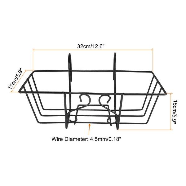 11"x4.3" Iron Planter Hanging Basket Rack Stand Flower Pot Holder